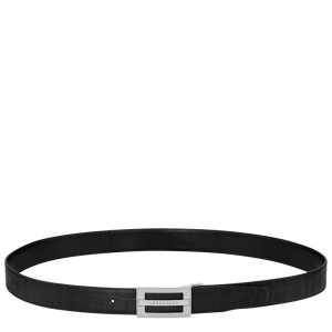 Longchamp Delta Box Men Belt Black | Canada-814MGAQFO