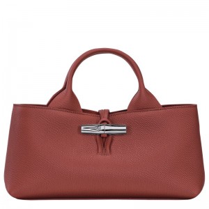 Longchamp Le Roseau S Women Handbag Brown | Canada-571YEFJAD
