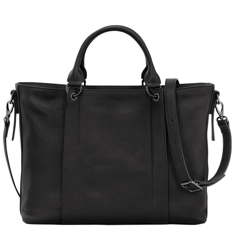 Longchamp 3D L Women Handbag Black | Canada-152NTHAFV