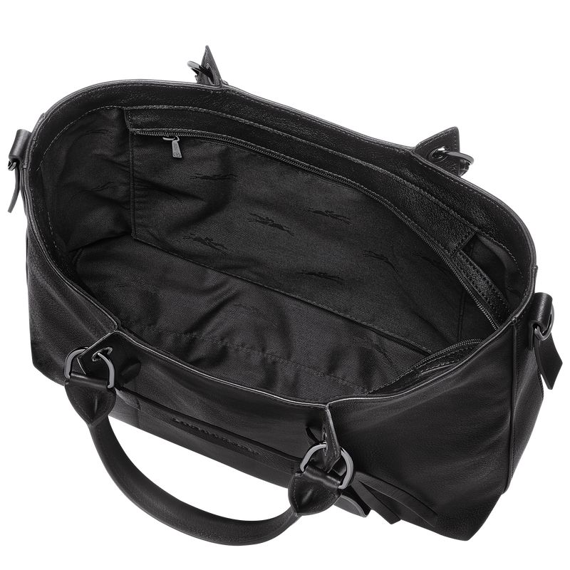 Longchamp 3D L Women Handbag Black | Canada-152NTHAFV