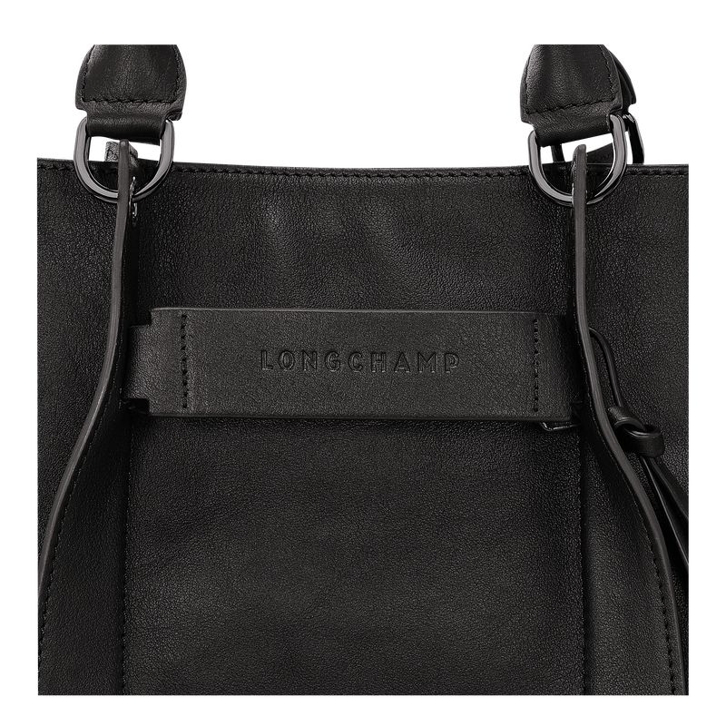 Longchamp 3D L Women Handbag Black | Canada-152NTHAFV