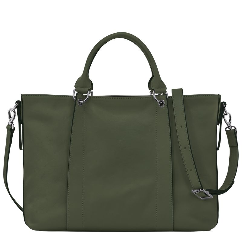 Longchamp 3D L Women Handbag Khaki | Canada-763CGMAHV