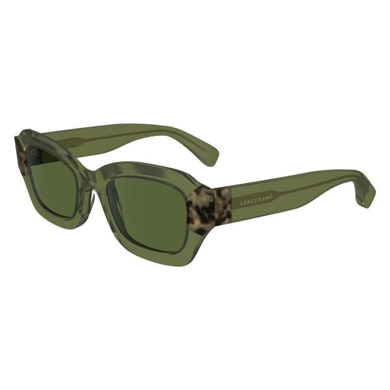 Longchamp Acetate Women Sunglasses Khaki | Canada-527NWIOSY