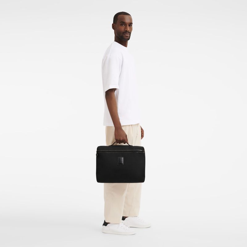 Longchamp Boxford S Men Briefcase Black | Canada-683SMYHNG