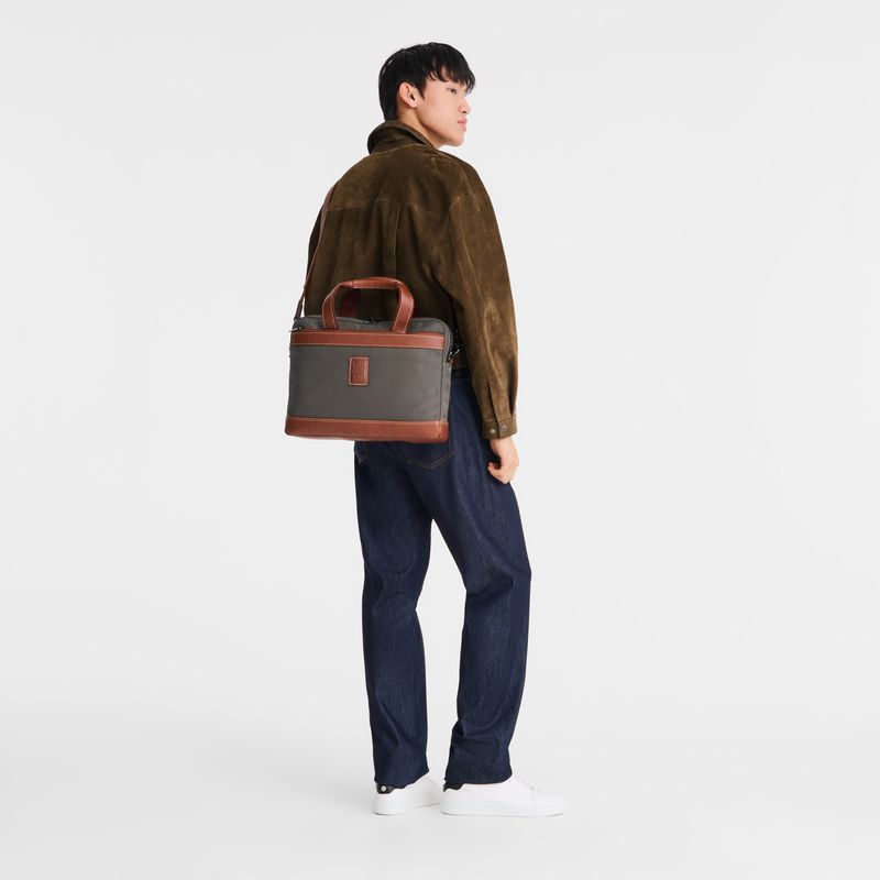Longchamp Boxford S Men Briefcase Brown | Canada-942JYPLWF