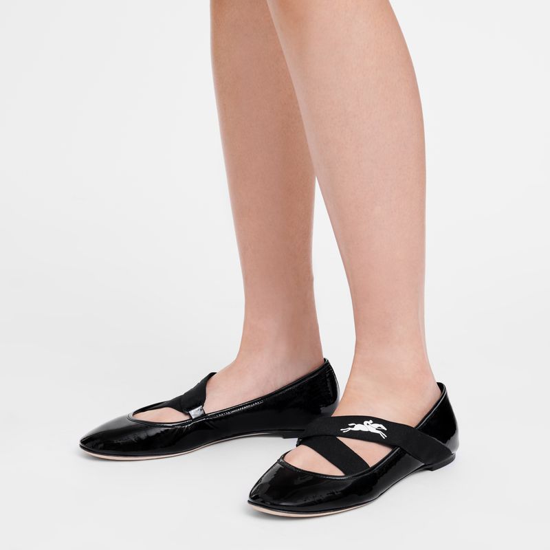 Longchamp Energy Women Ballerinas Black | Canada-238AYBKFI