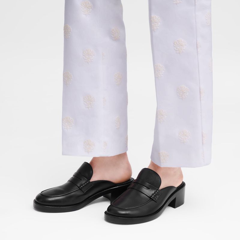 Longchamp Epure Timeless Women Mules Black | Canada-410LYWEFR