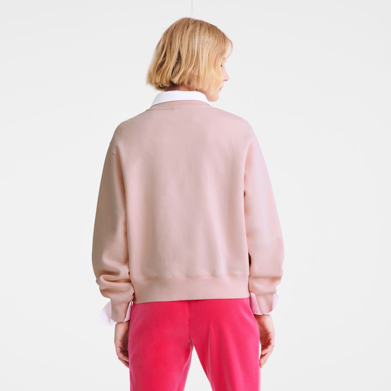 Longchamp Jersey Women Sweatshirt Rose | Canada-463TGSDKE