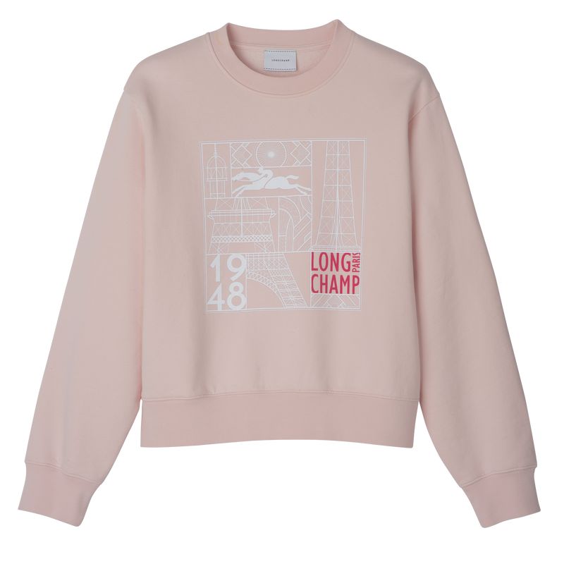 Longchamp Jersey Women Sweatshirt Rose | Canada-463TGSDKE