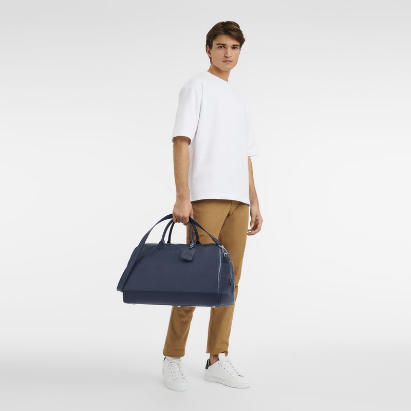 Longchamp Le Foulonné L Men Travel Bag Navy | Canada-418JHCVWY