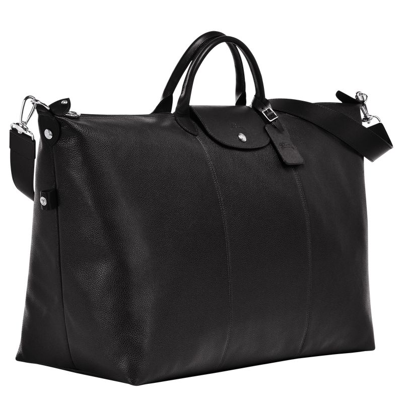Longchamp Le Foulonné L Women Travel Bag Black | Canada-236GDXBKW