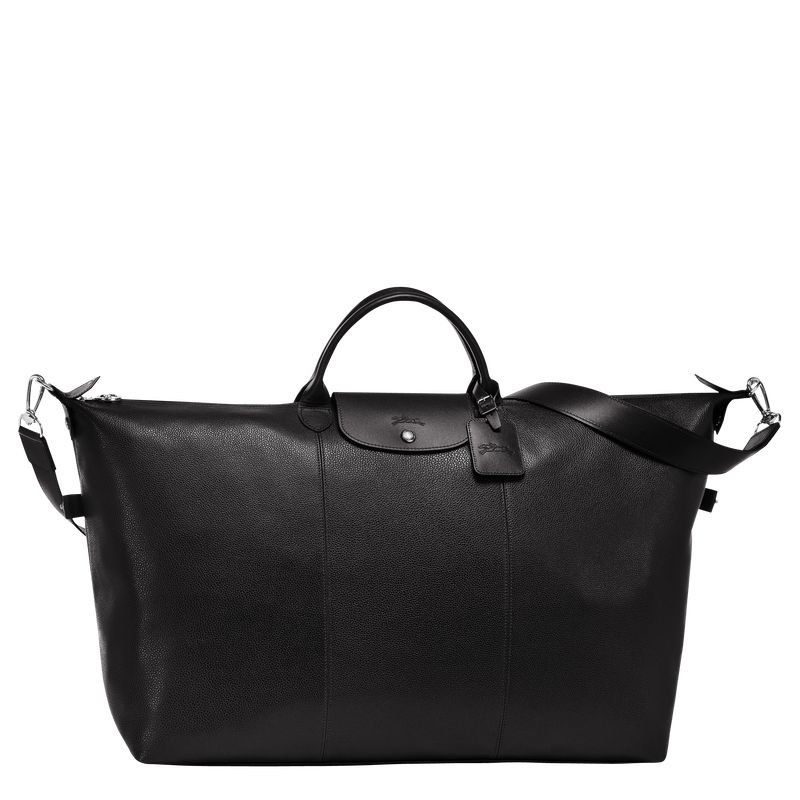 Longchamp Le Foulonné L Women Travel Bag Black | Canada-236GDXBKW