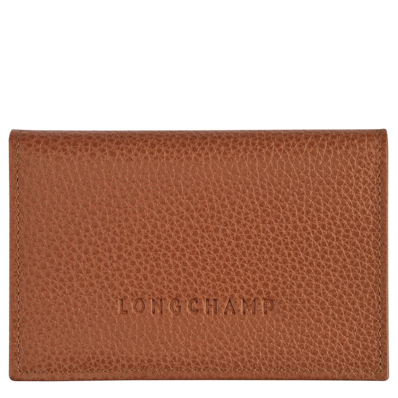 Longchamp Le Foulonné Men Card Holder Brown | Canada-354GYAVFS