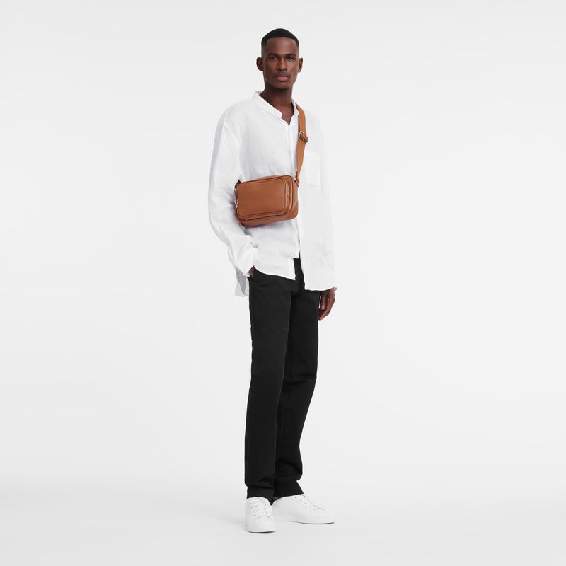 Longchamp Le Foulonné S Camera Men Crossbody Bag Brown | Canada-795ZBRTOA