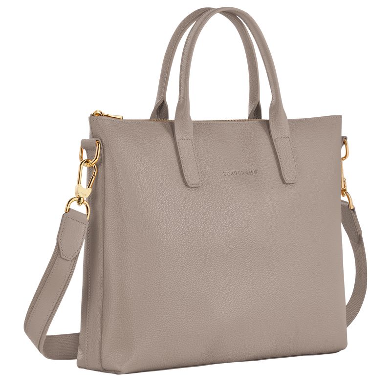 Longchamp Le Foulonné S Men Briefcase Beige | Canada-701PDOLXQ