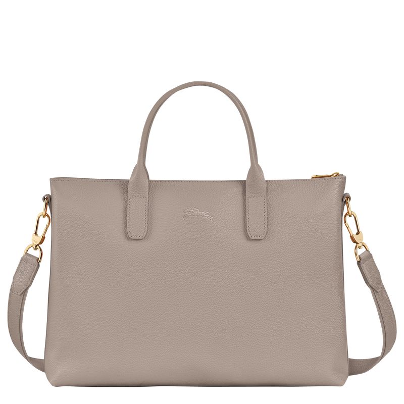 Longchamp Le Foulonné S Men Briefcase Beige | Canada-701PDOLXQ
