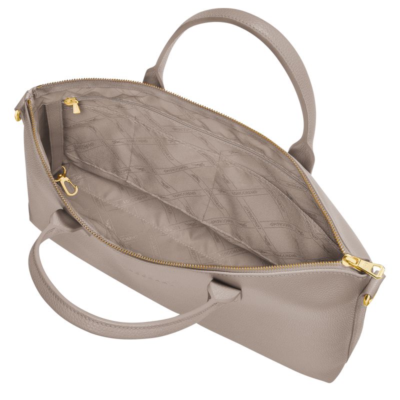 Longchamp Le Foulonné S Men Briefcase Beige | Canada-701PDOLXQ