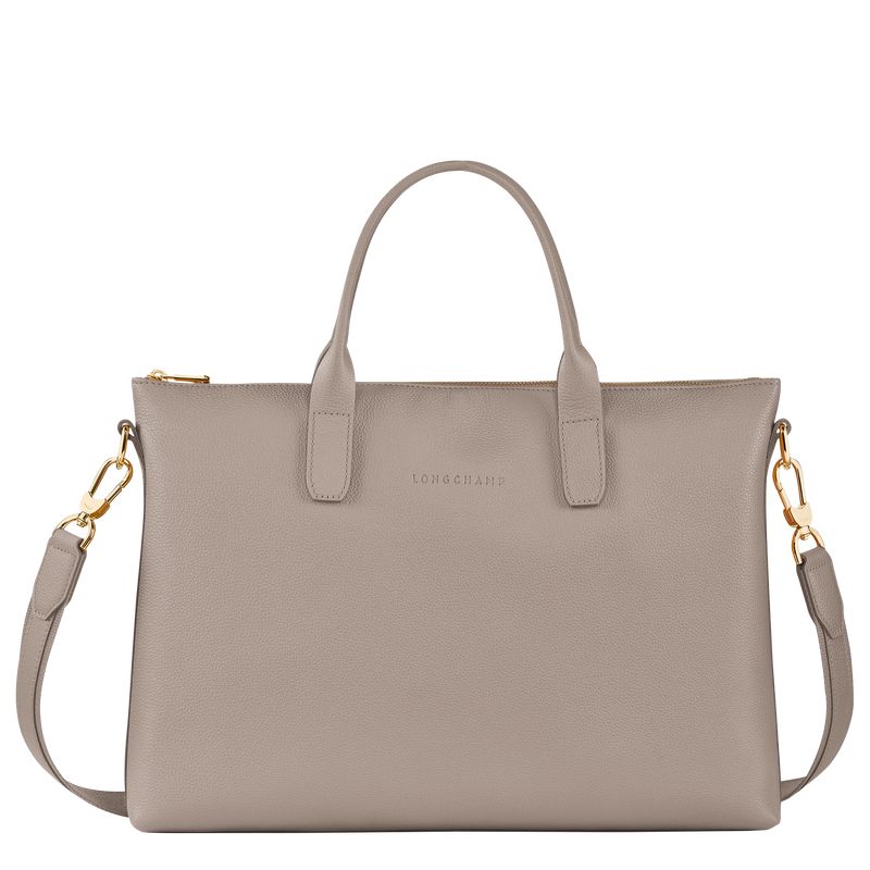 Longchamp Le Foulonné S Men Briefcase Beige | Canada-701PDOLXQ
