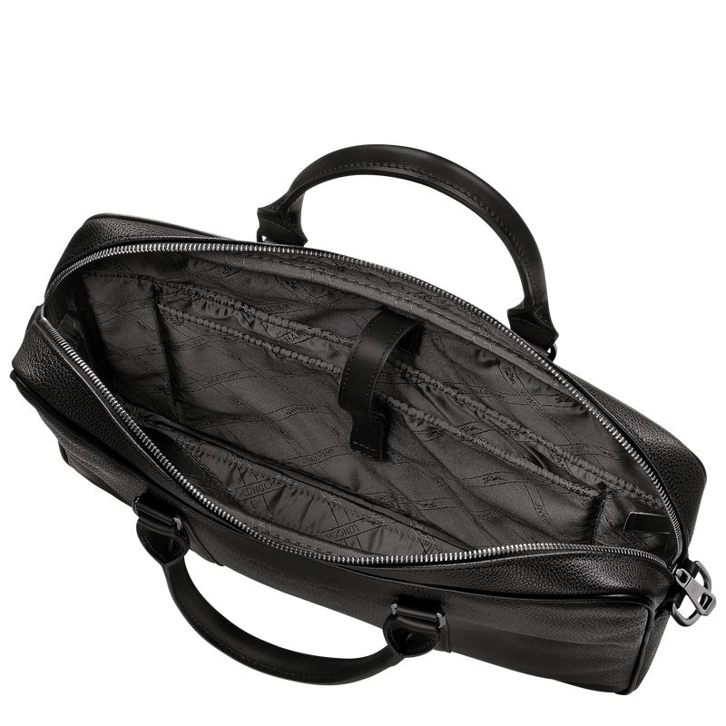 Longchamp Le Foulonné Xs Men Briefcase Black | Canada-270ROSHPE