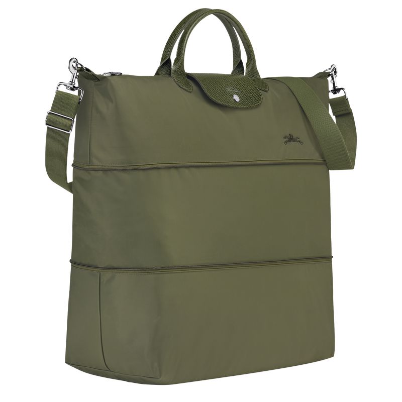 Longchamp Le Pliage Green Expandable Women Travel Bag Dark Green | Canada-532CUTVAN