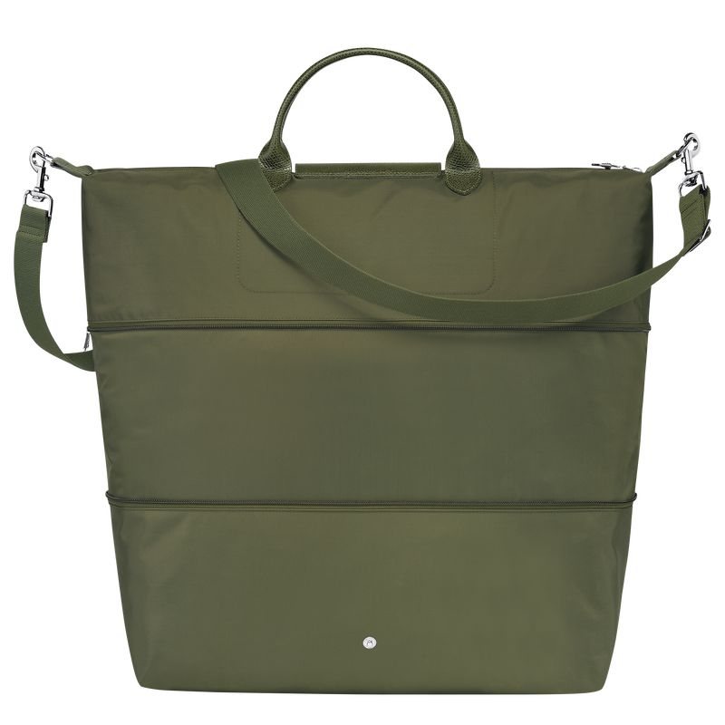 Longchamp Le Pliage Green Expandable Women Travel Bag Dark Green | Canada-532CUTVAN