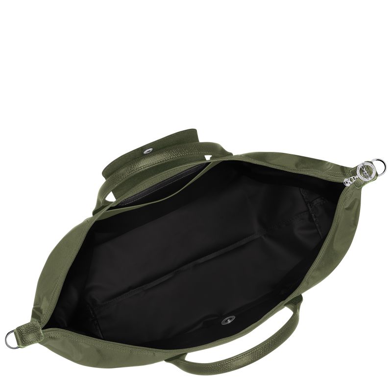 Longchamp Le Pliage Green Expandable Women Travel Bag Dark Green | Canada-532CUTVAN