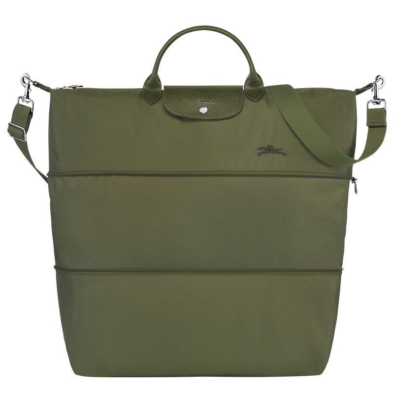 Longchamp Le Pliage Green Expandable Women Travel Bag Dark Green | Canada-532CUTVAN
