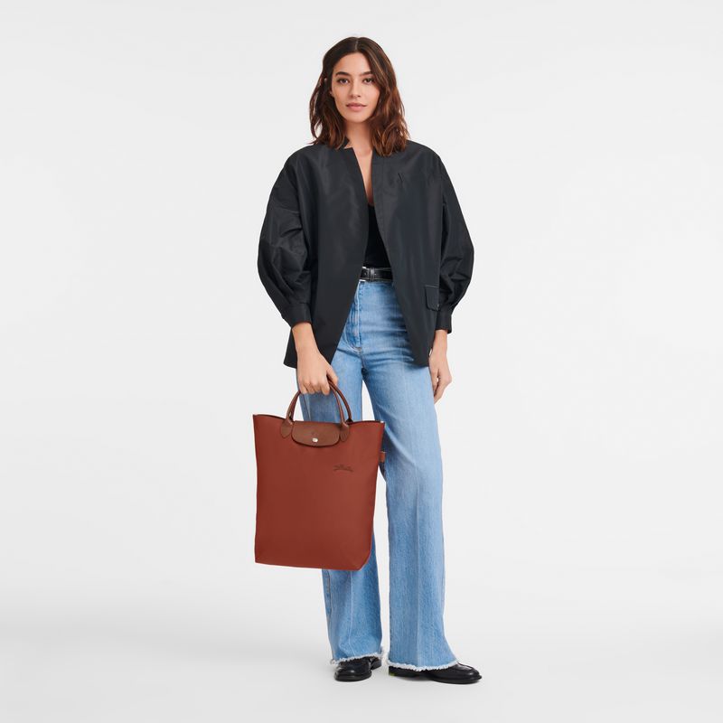 Longchamp Le Pliage Green M Men Tote Bag Brown | Canada-920QMLXNH