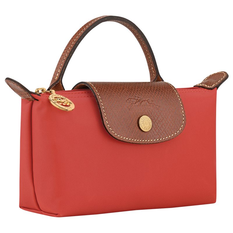 Longchamp Le Pliage Original With Handle Men Pouch Pink | Canada-736BNXKEM