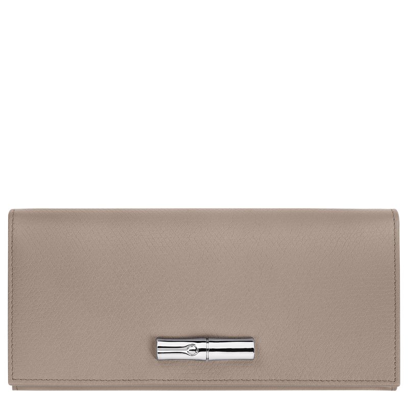 Longchamp Le Roseau Flap Women Wallet Beige | Canada-947HATGJN