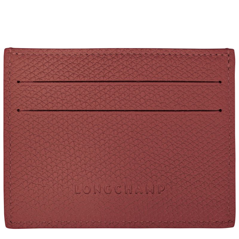 Longchamp Le Roseau Women Card Holder Brown | Canada-476NVYODF