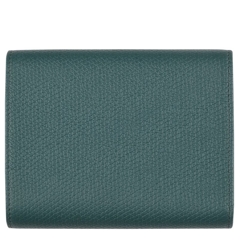 Longchamp Le Roseau Women Wallet Blue Green | Canada-108ETKULR