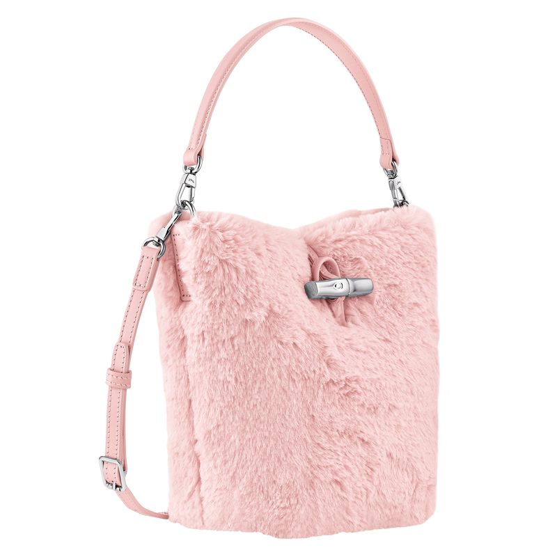 Longchamp Le Roseau Xs Women Bucket Bag Light Rose | Canada-703VFASZW