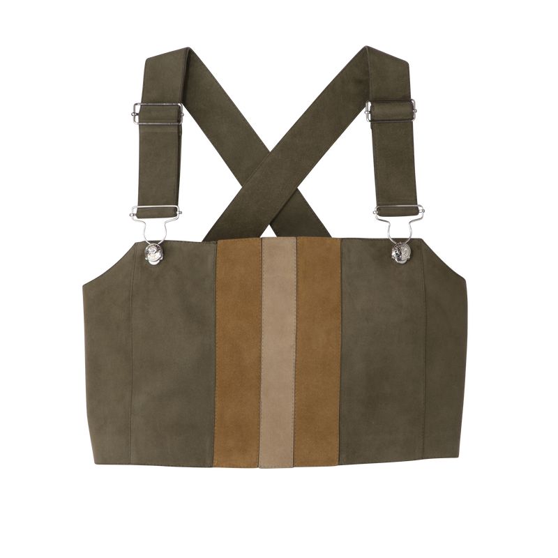 Longchamp Leather Women Top Khaki | Canada-625VDPYXT