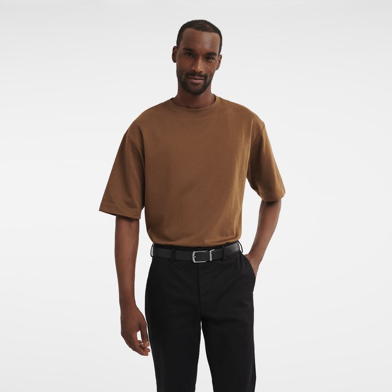 Longchamp Sur Seine Men Belt Black / Beige | Canada-647PQUXLG