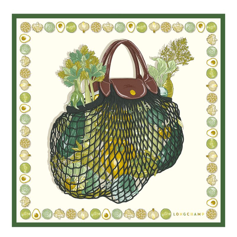 Longchamp The Gourmet Mesh 70 Women Scarf Green / Multicolor | Canada-684AYFDWZ